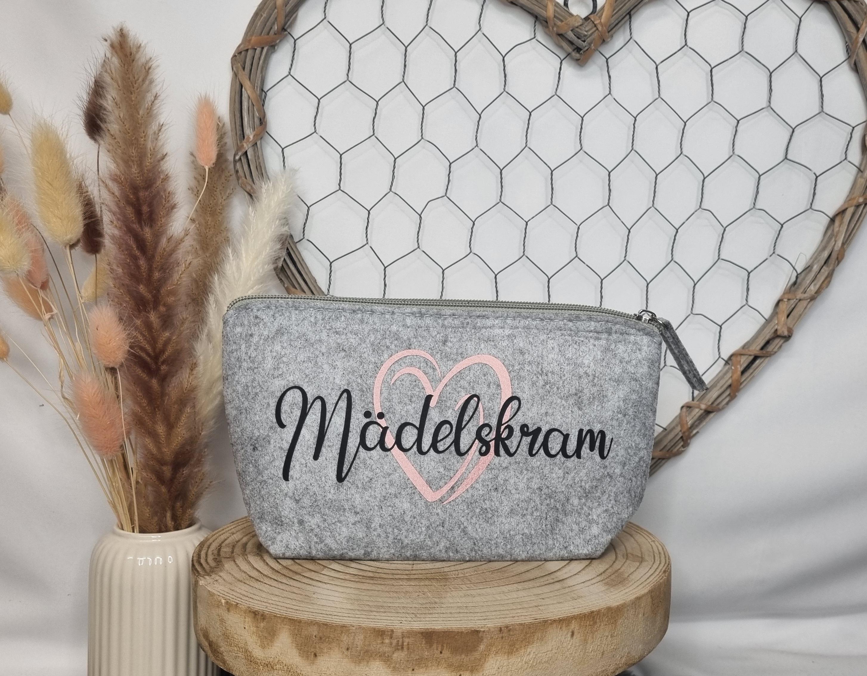 HUGS IDEA Kosmetiktasche Damen – Pudelmuster, Ca. 21,5x14,5x6,5 Cm, Mit Abnehmbarem Griff, Wasserabweisend
