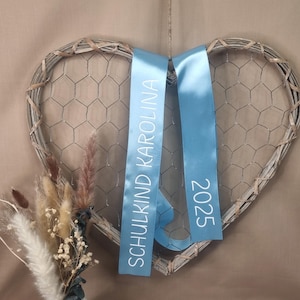 Personalized back-to-school bow with name | School cone bow with satin ribbon | Schoolchild 2026 | Back-to-school decoration gift image 7