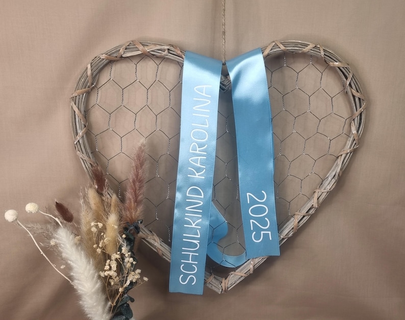 Personalized back-to-school bow with name | School cone bow with satin ribbon | Schoolchild 2026 | Back-to-school decoration gift image 7