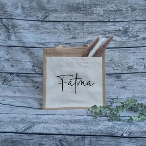 Personalisierte Jute Tasche, Geschenketasche, JGA Jute Tasche personalisiert, Braut, Trauzeugin, Brautjungfer, Beutel , Kollegin,