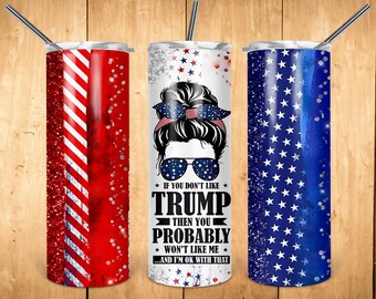 Trump 2024 20 Unzen Skinny 12 Unzen SippyTumbler Sublimation Design Tumbler Wrap Sofortiger Download PNG-Datei