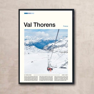 Val Thorens Ski Poster, Print, Wall Art