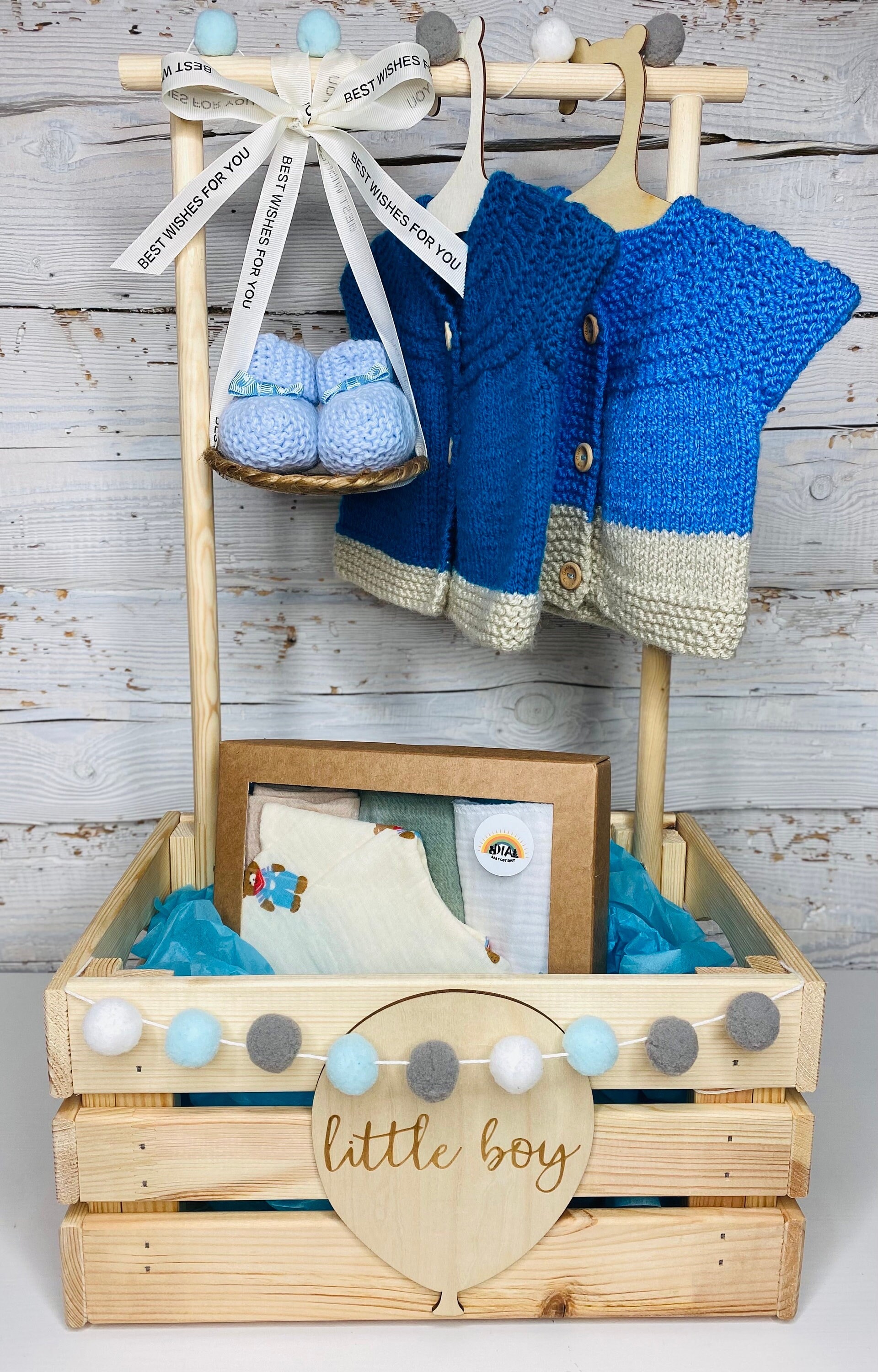 Shower Crate Craft Ideas For Baby Shower Gifts Baby Shower Crate/gender  Reveal Gift/little Boy/, image size:1920x3000