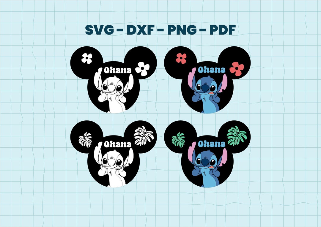 Stitch Ears Svg, Stitch Ears Png, Stitch Dxf, Files for Cricut ...
