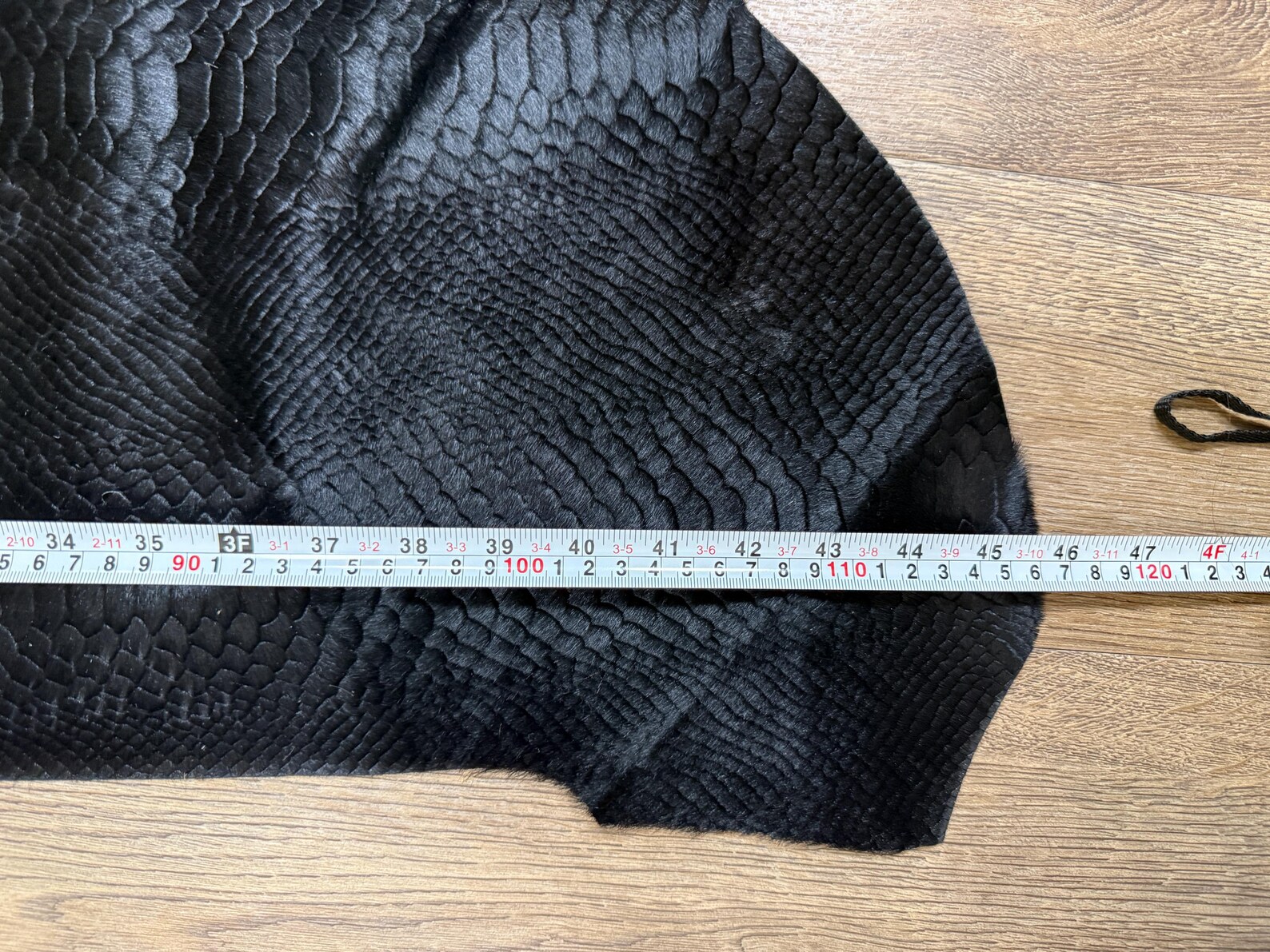 4.8 Sqft Black Python Print Embossed Baby Calf Hair - Etsy