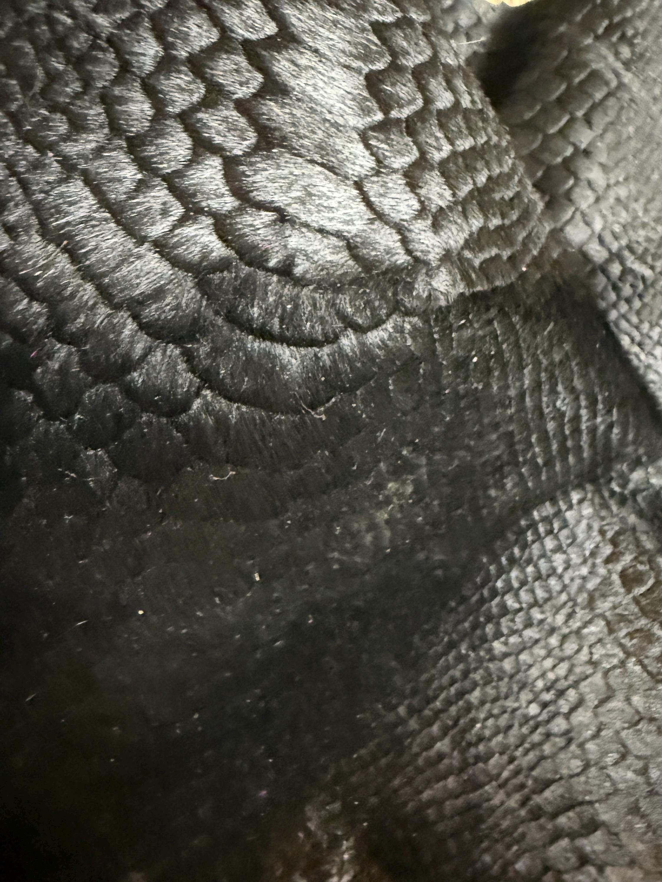 4.8 Sqft Black Python Print Embossed Baby Calf Hair - Etsy