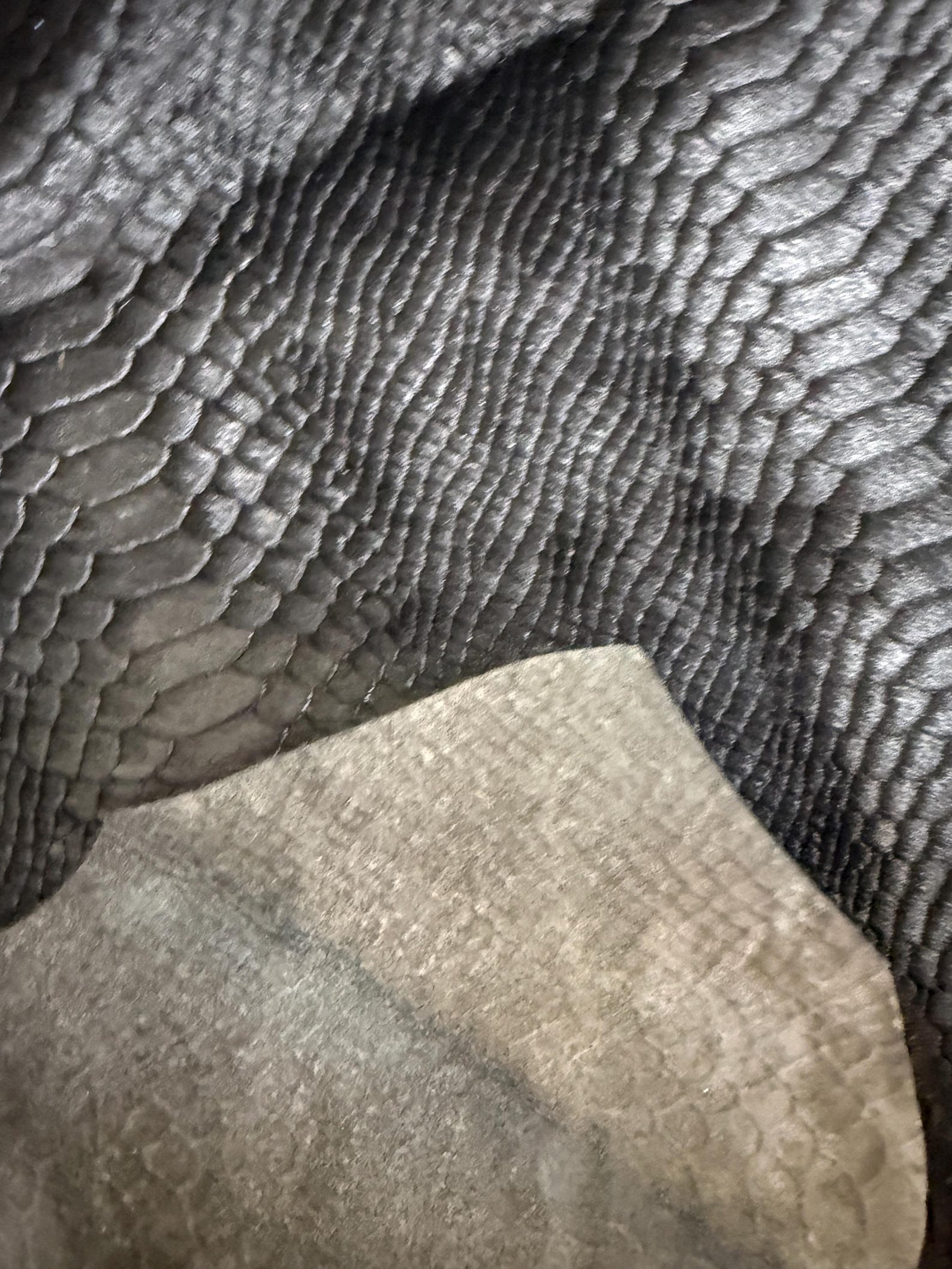 4.8 Sqft Black Python Print Embossed Baby Calf Hair - Etsy