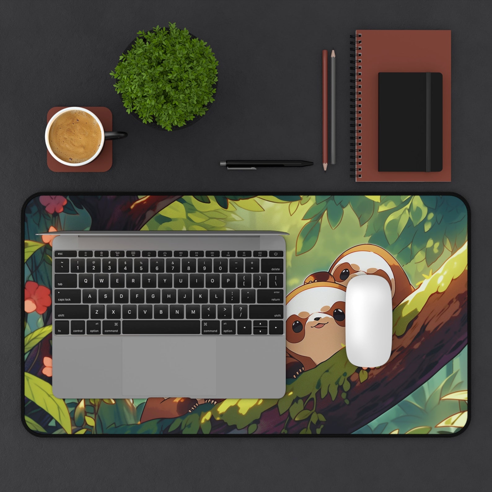 Sloth Lover Mouse Pad - Inspirational Animal Themed Desk Mat For Women & Girls