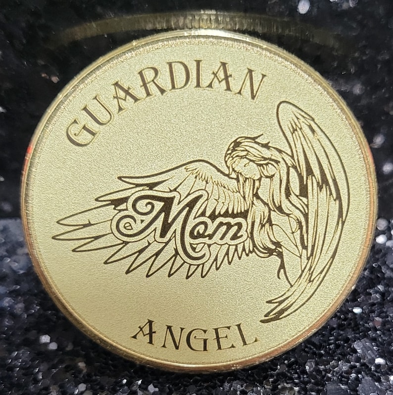 Custom Fingerprint Coin Guardian Angel Coin Memorial Coin Pocket Token