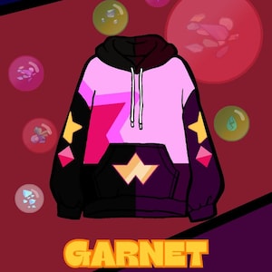 Garnet Hoodie - Steven Universe Hoodie - Crystal Gems Sweatshirt - Cartoon Network Fan Gift - Cozy Steven Universe Merch - Unisex Pullover