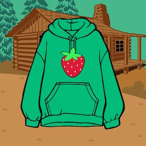 Strawberry Mabel Sweater | Cozy Knit Sweater | Star Sweater | Cartoon Cosplay Pullover | Mabel Pines Costume | Unisex Gravity Falls Sweater