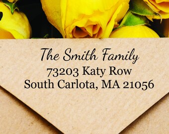 Personalized Return Address Stamp: Custom Family Name, Self-Inking