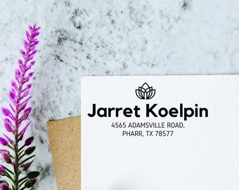 Personalized Return Address Rubber Stamp: Custom Family Name