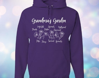 Grandma's Garden Personalized Shirt: Grandkids Names Keepsake