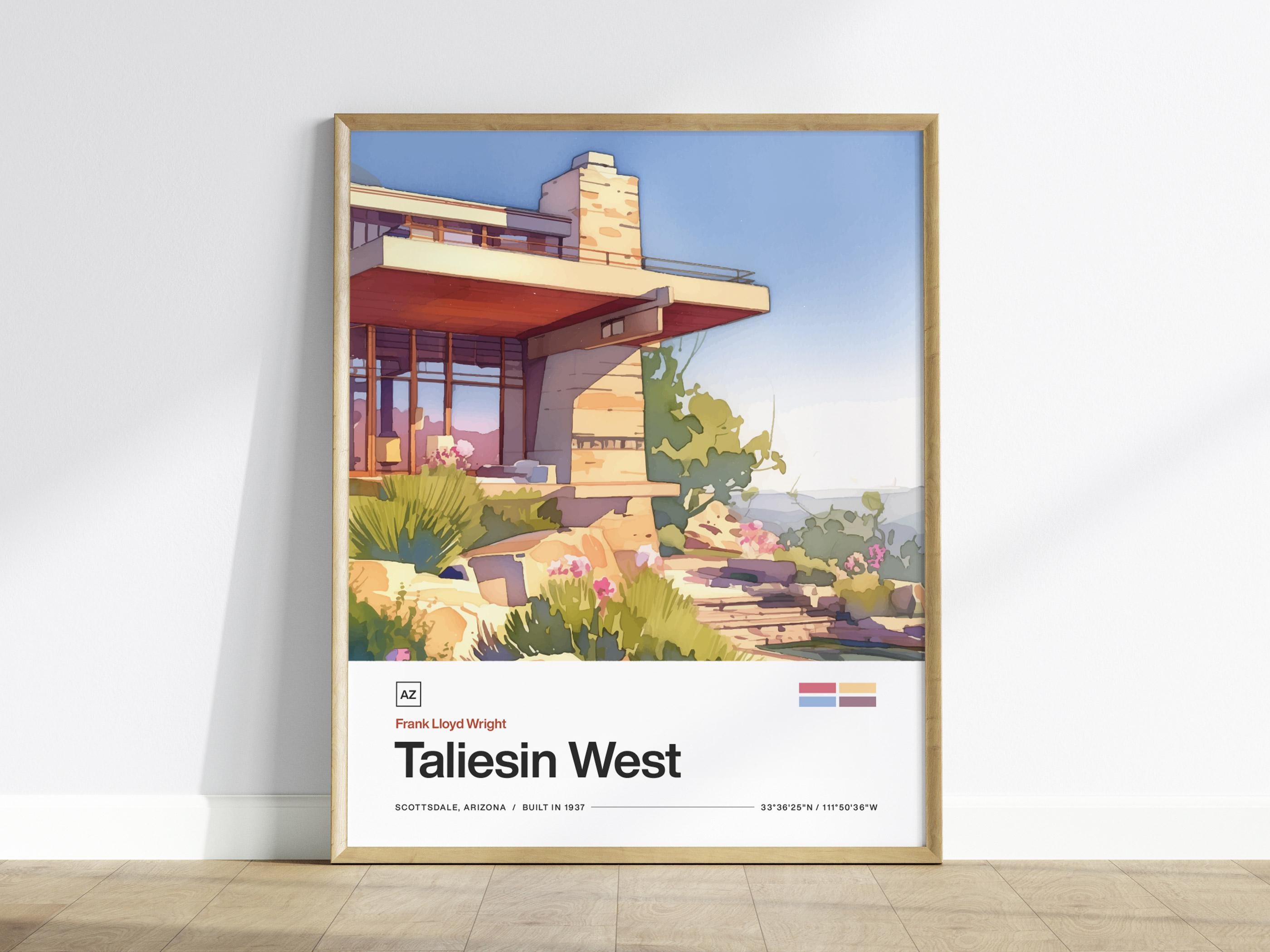 Taliesin West Print: Frank Lloyd Wright Arizona Architecture, Desert ...
