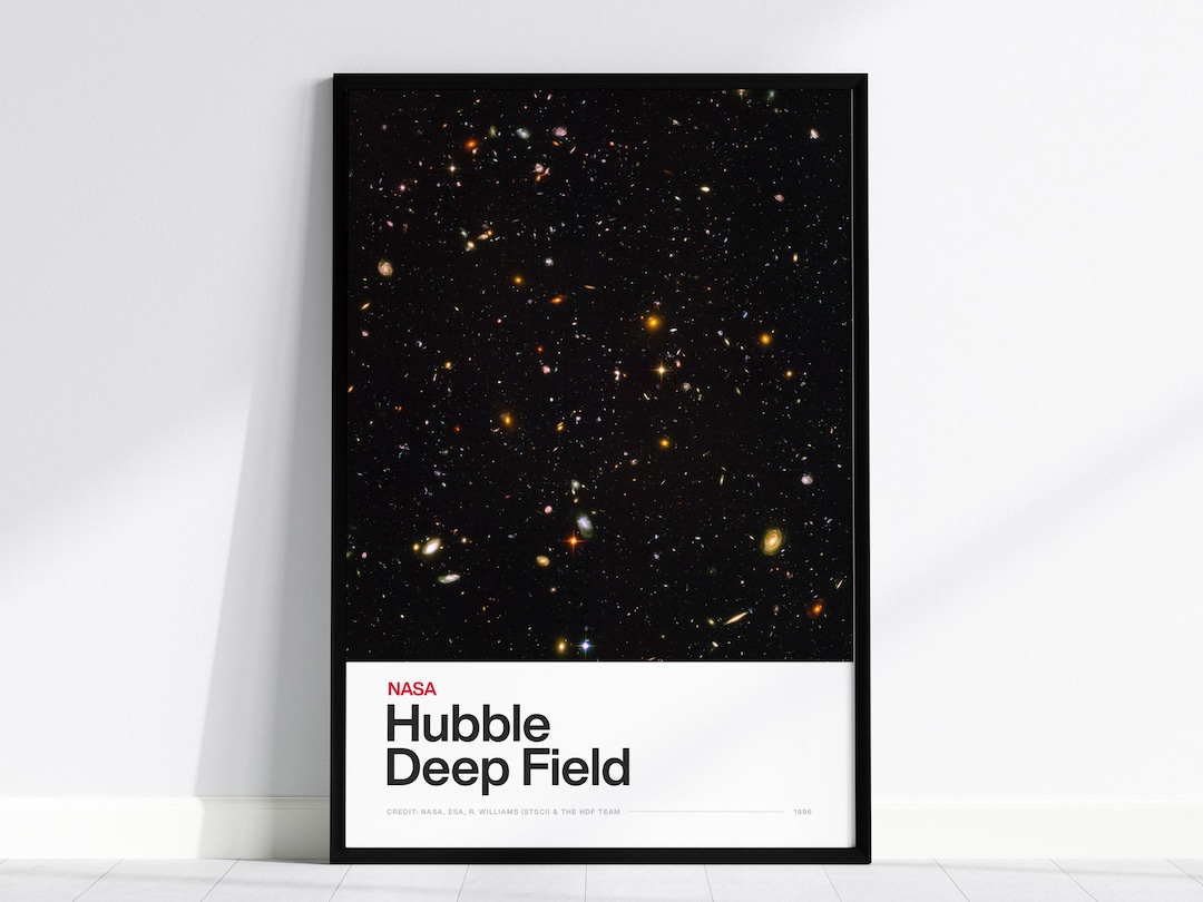 Deep Field Logo Hubble Deep Field Poster: NASA Hubble Wall Art Print, Available Framed ...