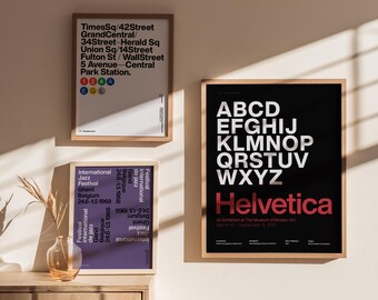 Helvetica Typeface Poster: Bold Swiss Font Art, Minimalist