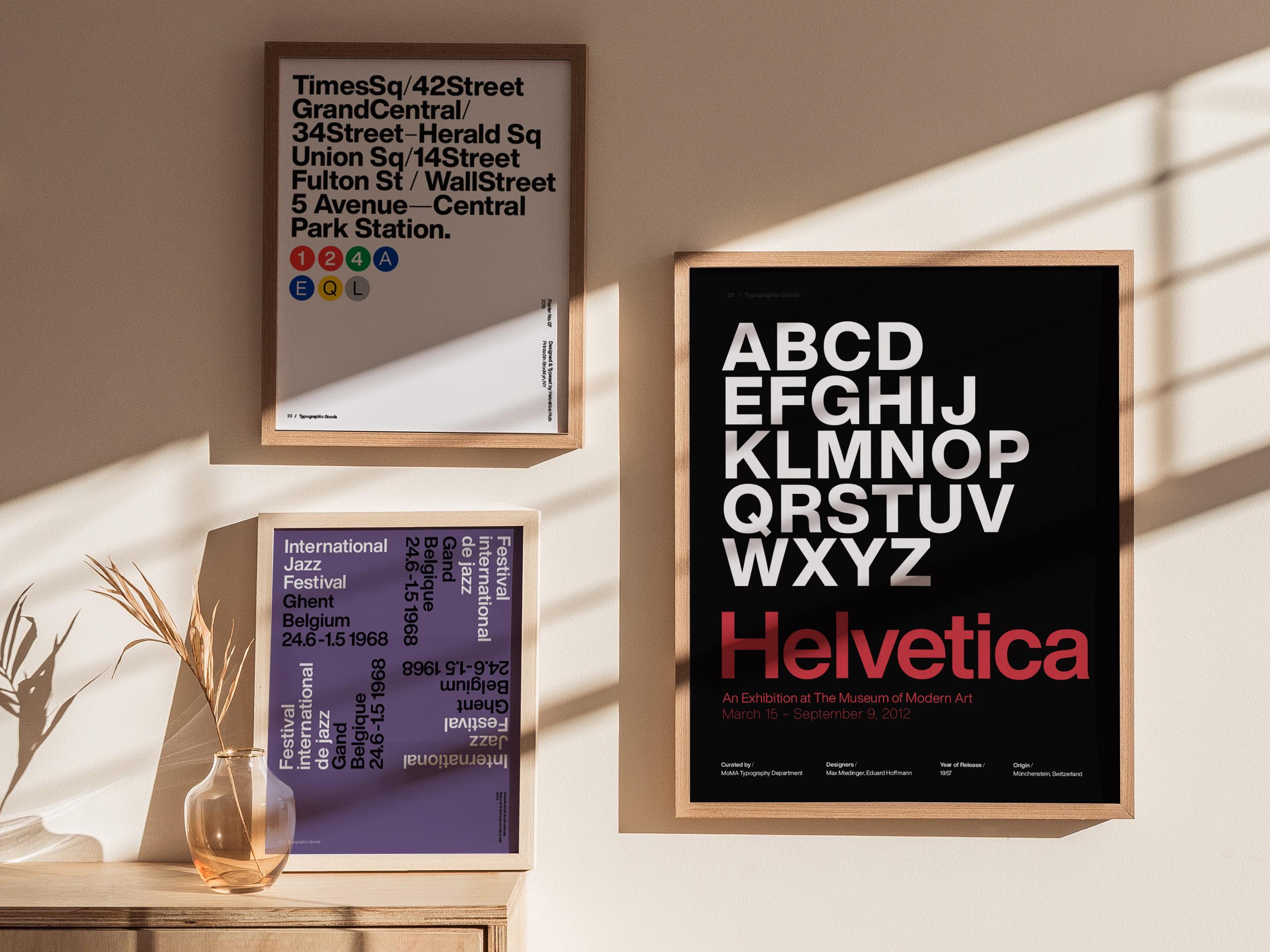 Helvetica Typeface Poster: Bold Swiss Font Art, Minimalist