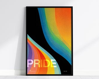Rainbow Pride Poster: Modern Typography Art, LGBTQ+ Decor
