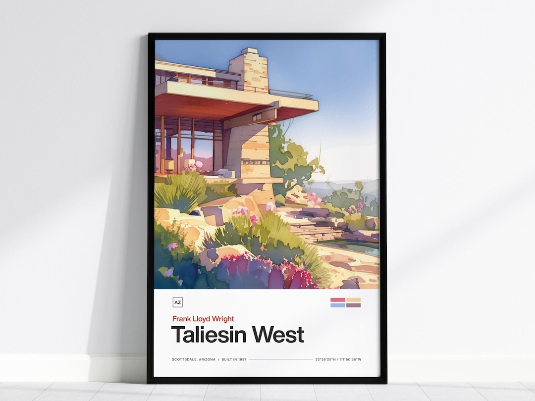 Taliesin West Print: Frank Lloyd Wright Arizona Architecture, Desert ...