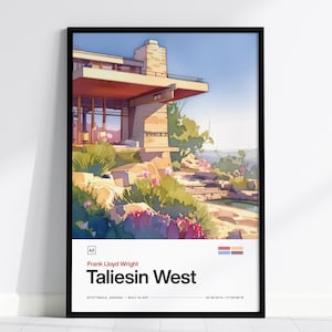 Taliesin West Print: Frank Lloyd Wright Arizona Architecture, Desert Home Art