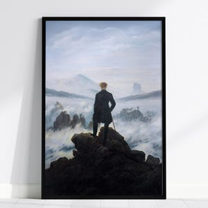 Caspar David Friedrich Druck: Romantische Landschaftswandkunst, Gerahmt / Ungerahmt