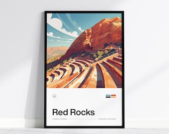 Red Rocks Amphitheater Poster: Colorado Music Venue Wall Art