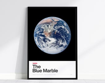 NASAの地球写真：宇宙から見た青い地球のポスター - Etsy 日本
