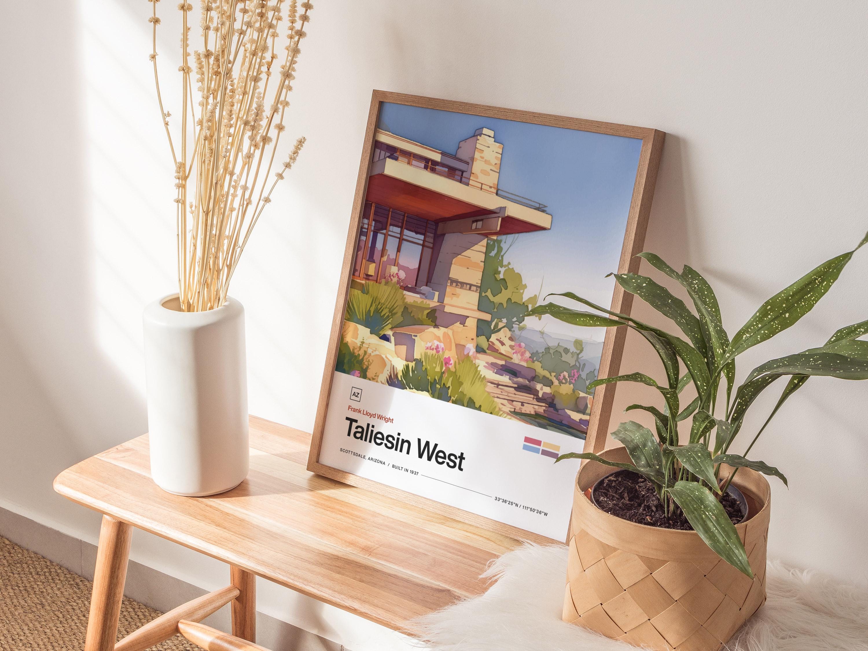 Taliesin West Print: Frank Lloyd Wright Arizona Architecture, Desert ...