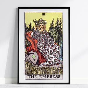 Die Kaiserin Tarot Karte Kunstdruck: 1909Waite-Smith Illustration