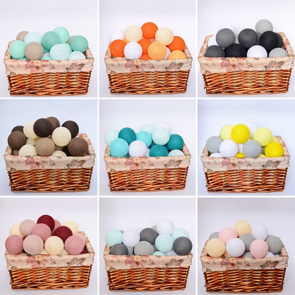 Cotton Ball Light Etsy