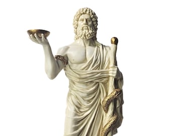 Estatua de Asclepio, dios griego de la medicina