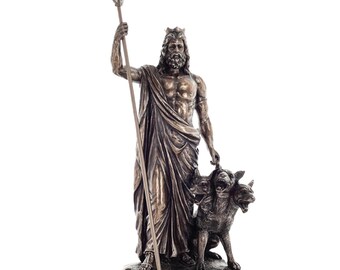 Estatua de Hades Dios griego del inframundo y la muerte Escultura de bronce 32,50 cm