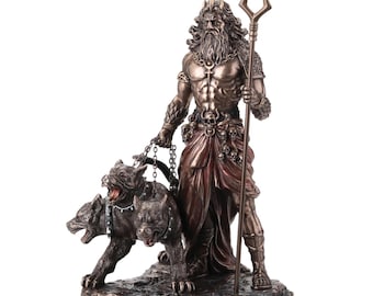 Estatua de Hades Dios griego del inframundo y la muerte Escultura de bronce 30 cm