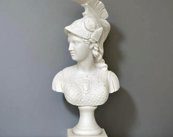 Popiersie Ateny, starożytna grecko-rzymska bogini, rzeźba, 22 cm