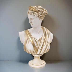 Artemis Diana Goddess Statue Bust 5.90 inches Museum Color Figurine