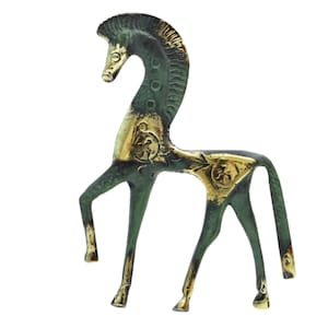 Dancing Horse Statue Real Bronze Figurine Sculpture 12cm