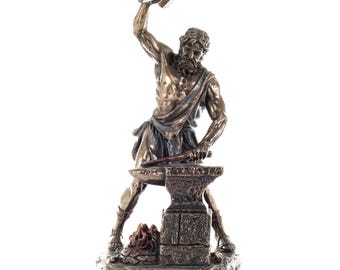 Hephaestus Statue God of Fire Bronzed Sculpture 22cm Ancient Greco-roman Mythology