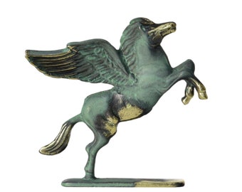 Estatua de caballo Pegaso de bronce macizo, escultura de 10 cm