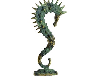 Hippocampus Statue Real Bronze Figurine Greek Mythology Sculpture 15cm