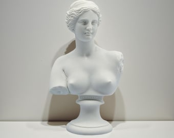 手作りアラバスター製ミロのヴィーナス像 - ギリシャの女神彫刻 (23.62