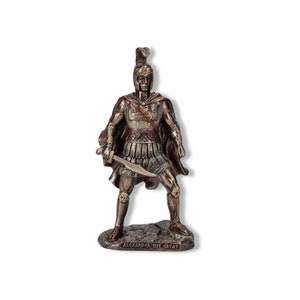 Alexander The Great Statue King of Macedonian Bronze Color