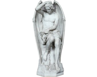 Le génie du mal Statue of Lucifer Handmade Marble Casting Sculpture Exact Reproduction