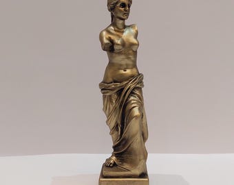 Statua della dea Venere di Milo, scultura color oro, 7,87 pollici