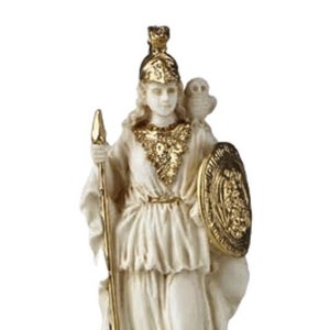 Athena Goddess of War Mini Statue Patina Color