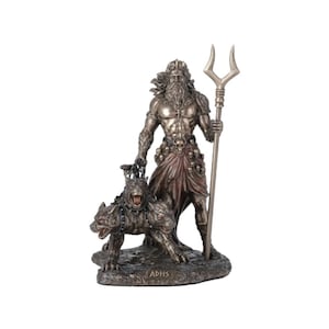 Hades Statue Greek God of the Underworld Bronzed Sculpture
