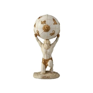 Atlas Titan Griekse god standbeeld patinakleur