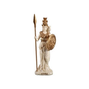 Athena Statue Greek Goddess of Wisdom and War Patina Color