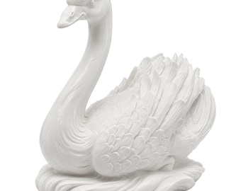 Standbeeld van de zwaan albast oud Griekenland sculptuur beeldje vogel kunst elegant decor Apollo Leda-mythe