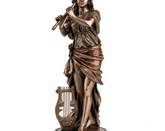 Euterpe Muse Statue Ancient Greece Roman Mythology Music Figurine Resin Sculpture Art Decor